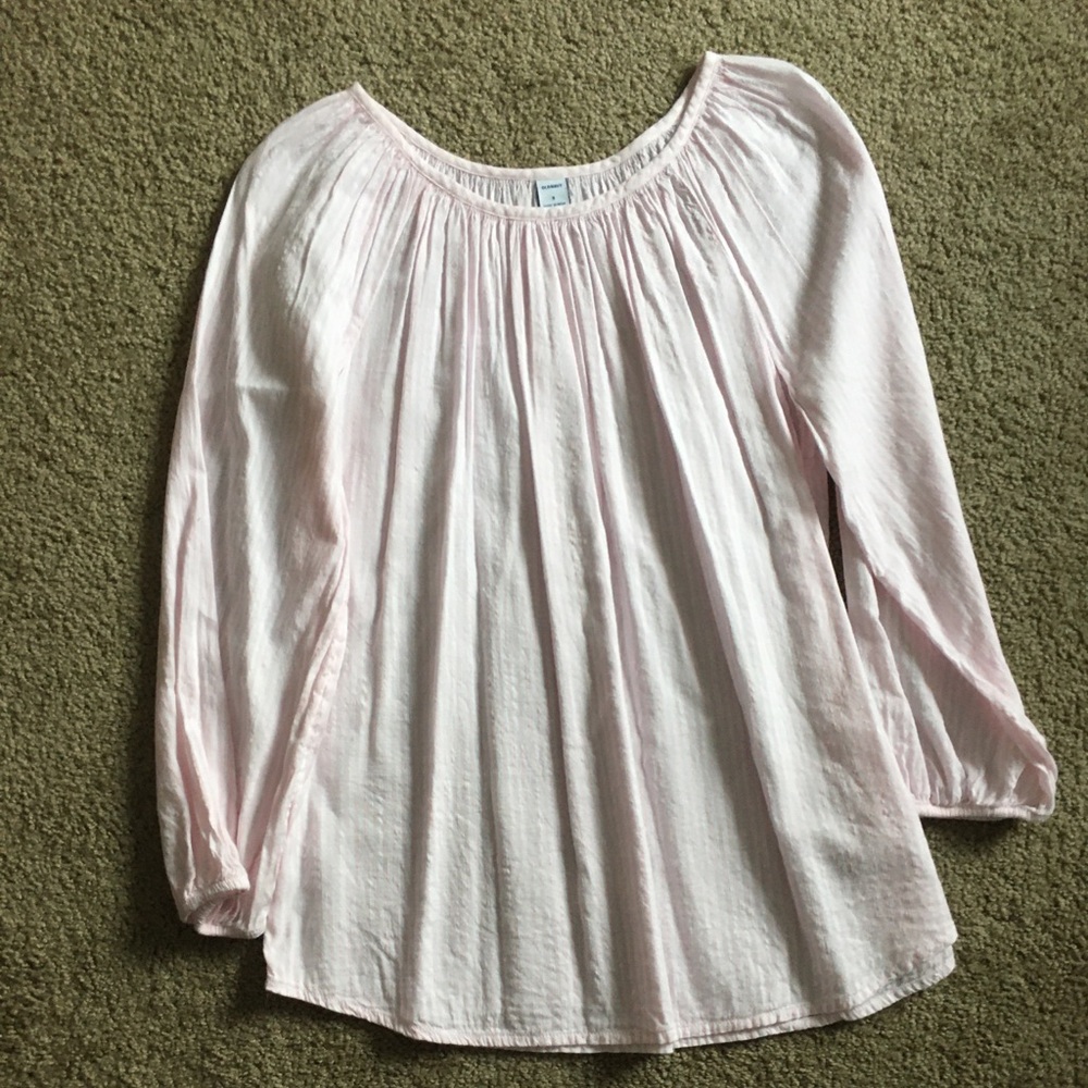 Pink and white striped shirt